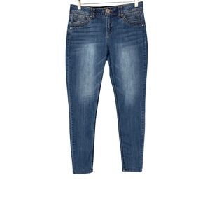 Democracy Jeans Womens‎ 6 Blue "Ab" Technology Skinny Slimming Panel Stretch